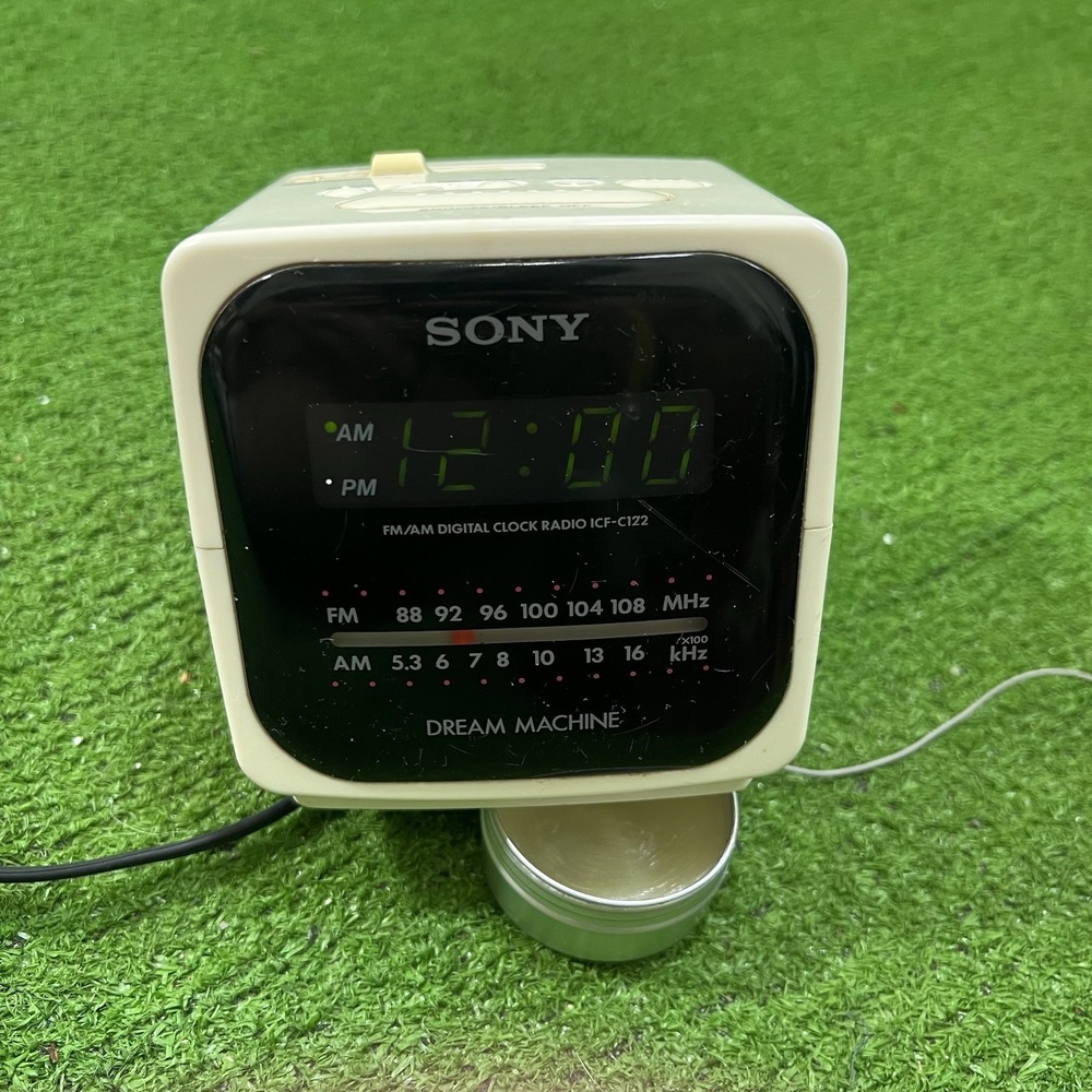 Sony Dream Machine ICF-C122 AM/FM Clock Radio Alarm Tested Works Vintage